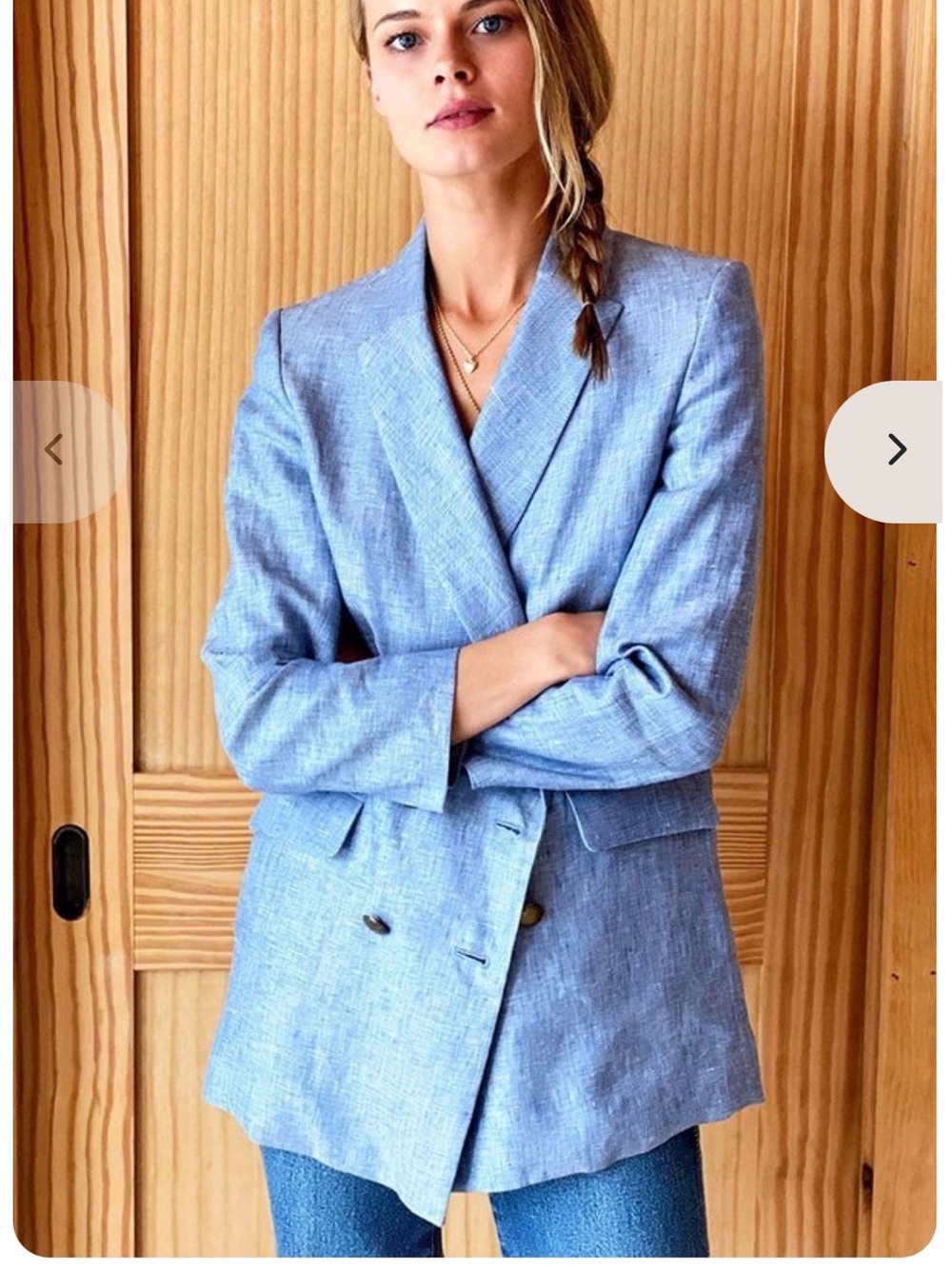 Emerson Fry Lee Jacket in Blue Chambray Women’s Size 4 - Picture 3 of 11